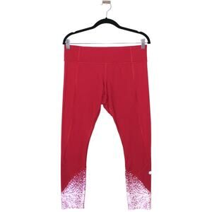 Lululemon Tight Stuff Tight Red and Silver Reflective Print Size 10